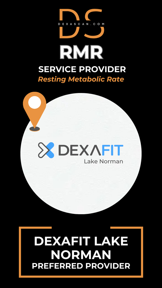 DexaFit Lake Norman branding with logo and text on a black background