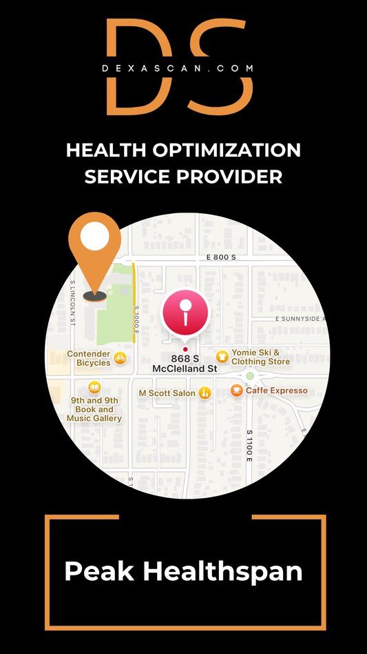 DEXA Scan, RMR Test, or VO2 Test in Salt Lake City, UT (McClelland St) | Peak Health Span | Official Store