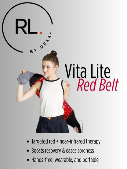 GO & Glow Red Light Bundle Face Neck & Chest Mask bundled with Red Light Belt