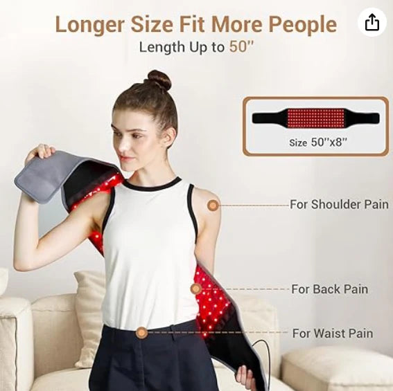 Red Light Therapy Belt for Wellness & Recovery – 660nm & 850nm Dual Wavelength by DEXA+