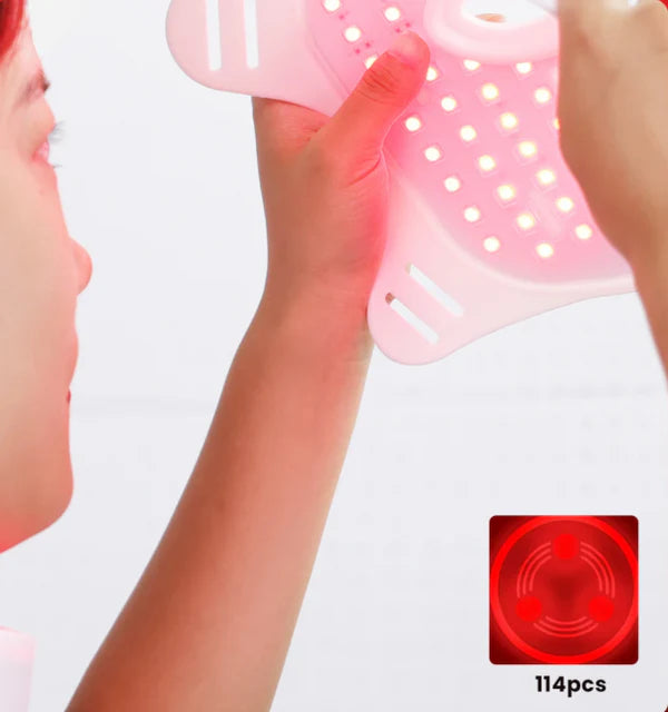 Red & Blue Light Therapy Face Neck & Chest Mask | Anti-Aging & Acne Solution by DEXA+