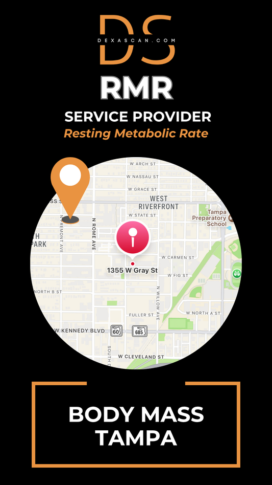 dexascan.com resting metabolic rate service provider Body Mass Tampa with location map and pin