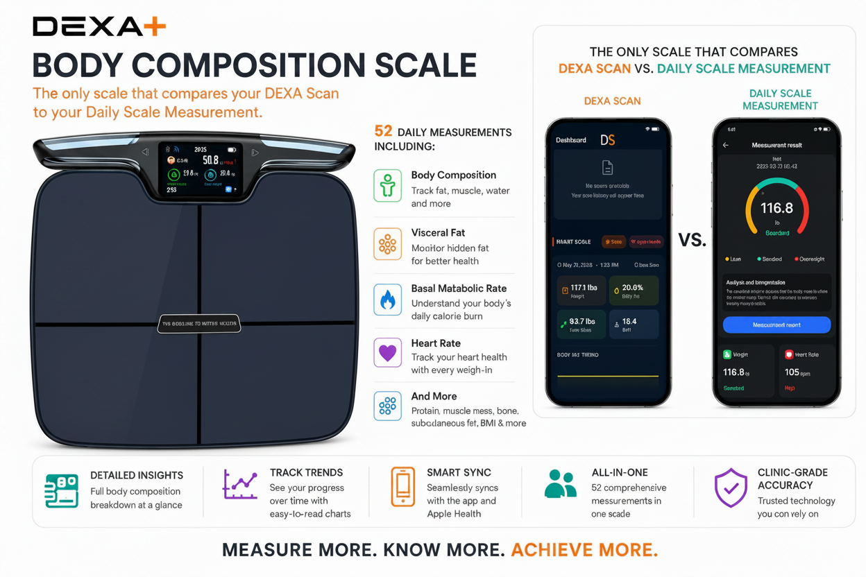 DEXA+ Body Composition Scale - Optimized