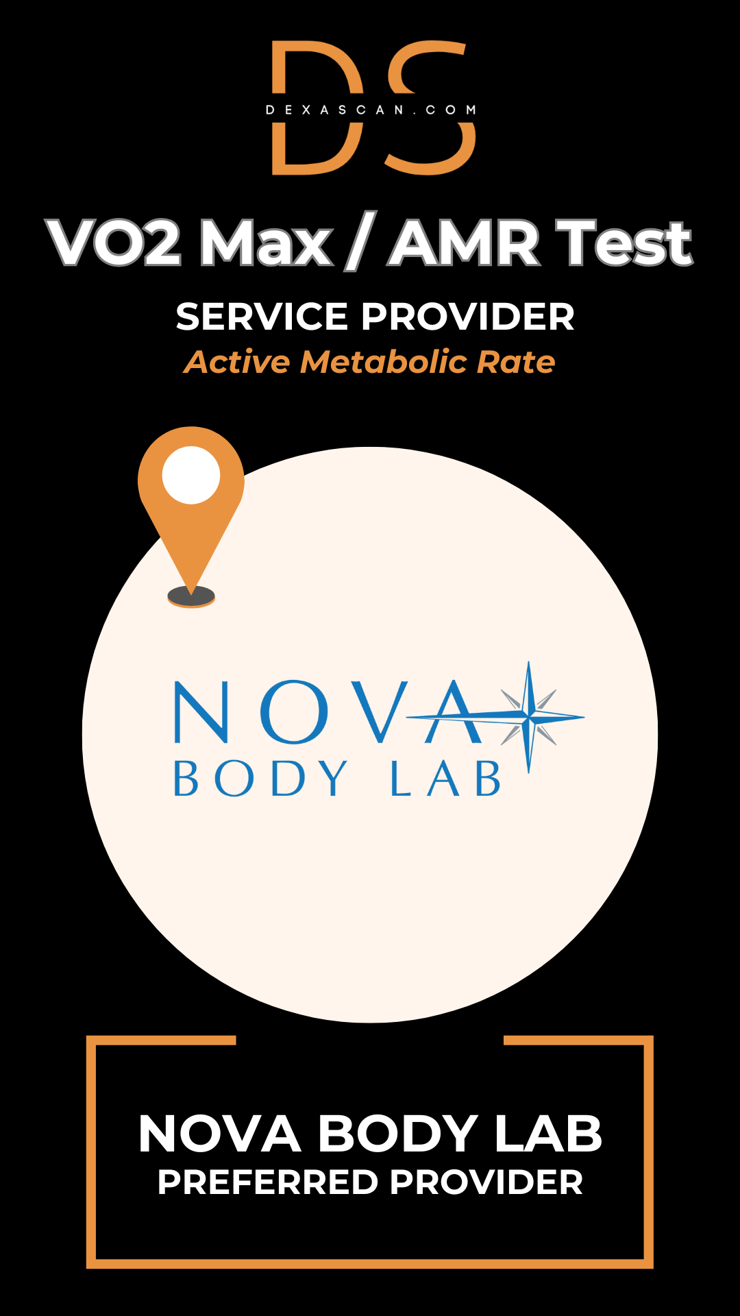 Nova Body Lab logo with branding and text on a black background